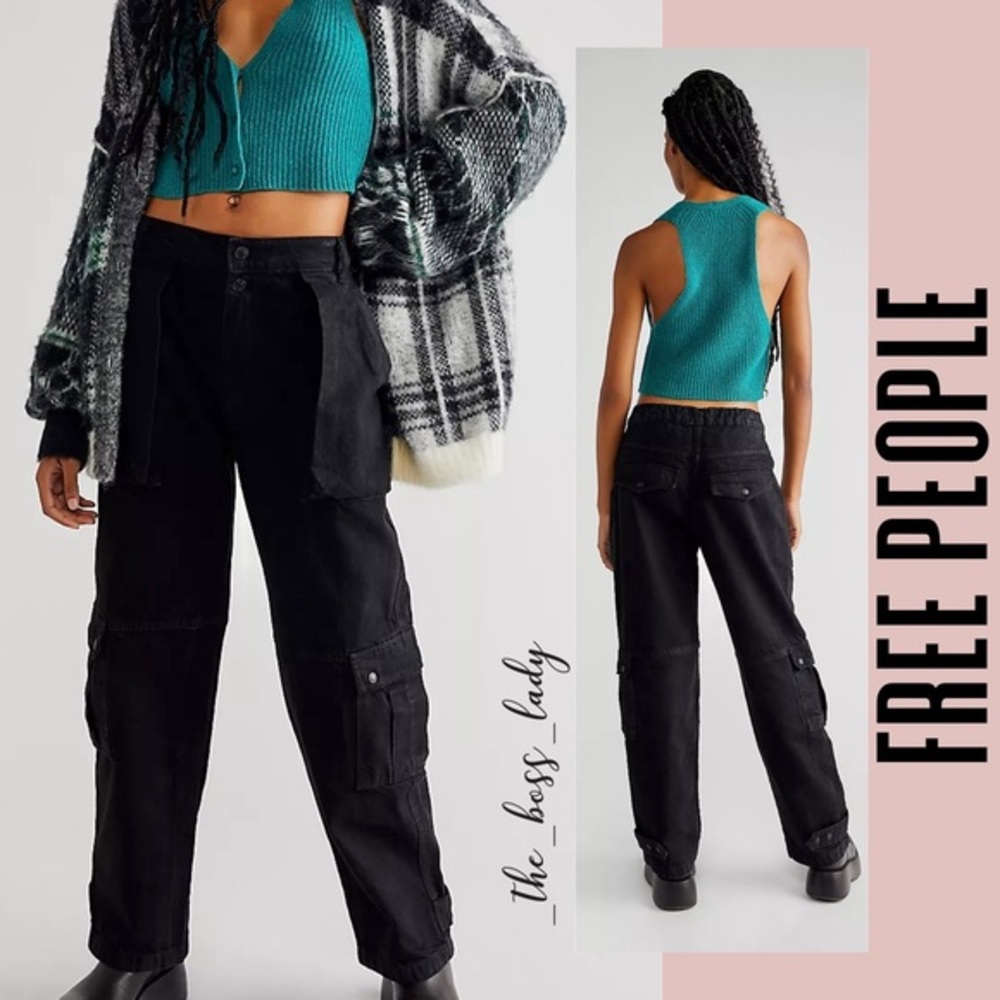 Free People jeans Marx Slouchy free people Cargo pants 27